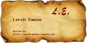 Lerch Emese névjegykártya